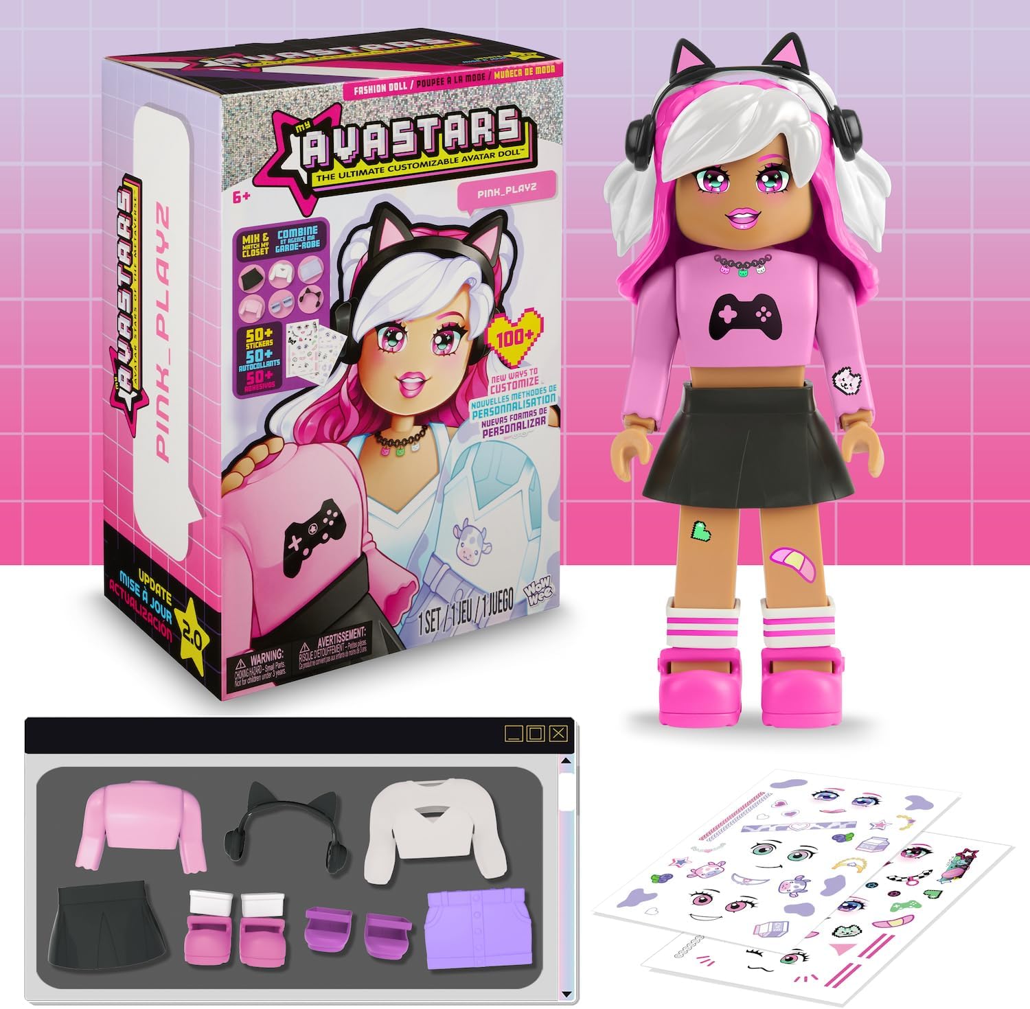 odoo-2603-1767156100.jpg Avastars Core Doll 2.0 - Pink Playz - Image 1