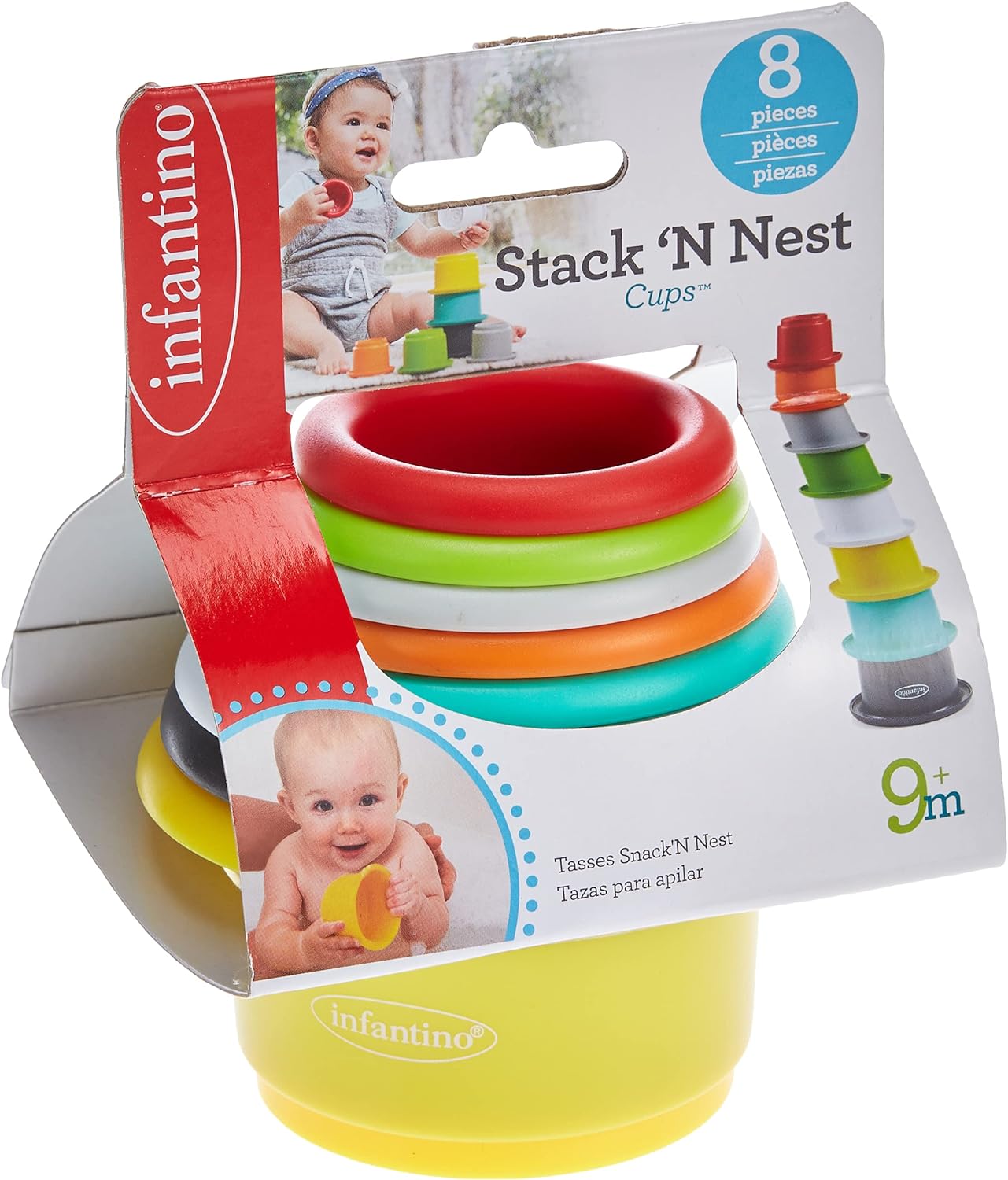 odoo-3021105162704-1767159478.jpg Infantino - Stacking Cups Pack of 8 - Image 1