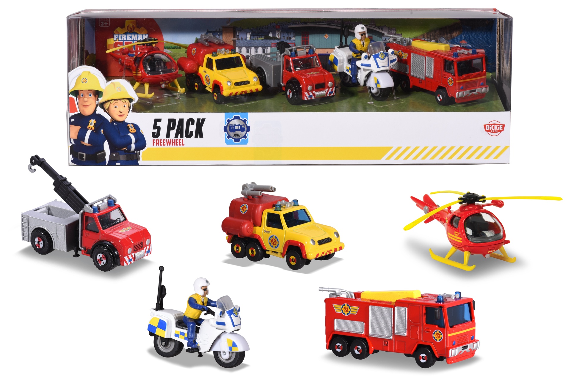 odoo-4006333079221-1766918312.jpg Majorette - Fireman Sam 5pc Giftpack - Image 1