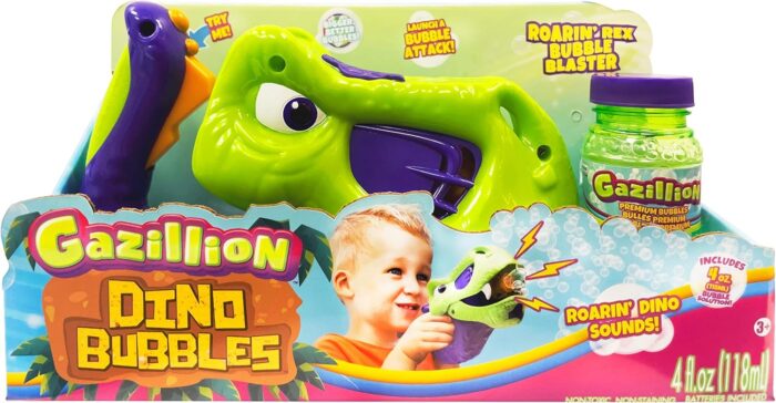 Gazillion Bubbles Roarin Rex Bubble Blaster Bubble Gun - Image 6