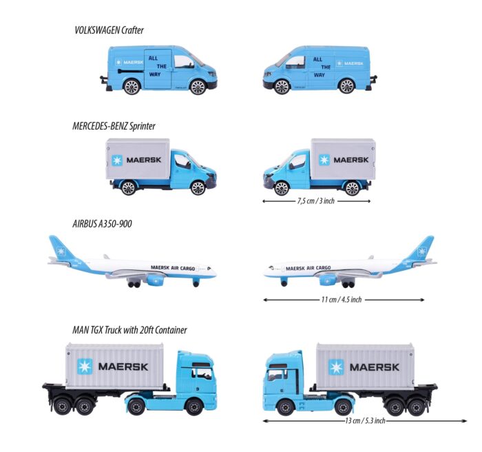 ⁦Majorette - Maersk 4 pieces giftpack⁩ - الصورة ⁦3⁩