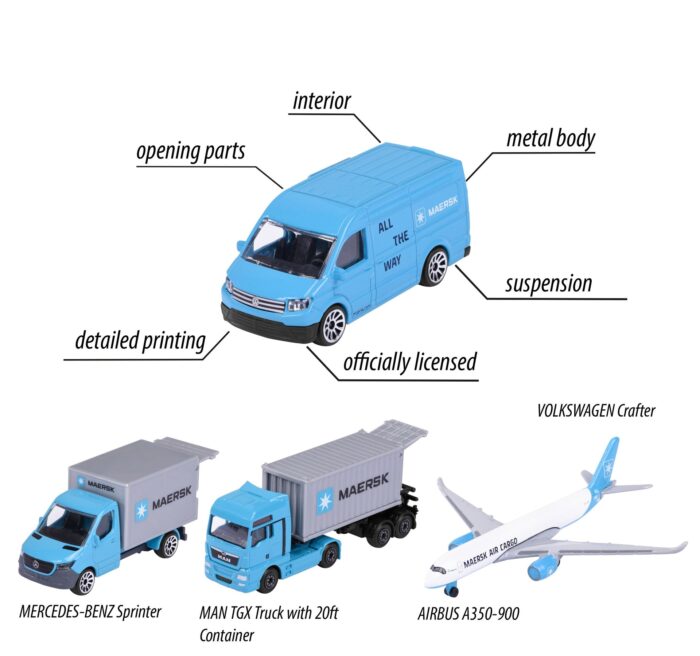 ⁦Majorette - Maersk 4 pieces giftpack⁩ - الصورة ⁦5⁩