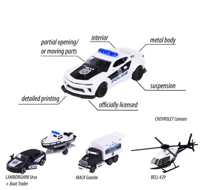 ⁦Majorette - Police Force 4 Pieces Giftpack⁩ - الصورة ⁦4⁩