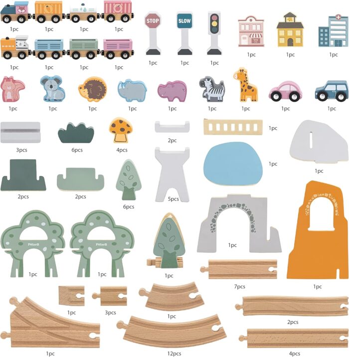 ⁦Train Set 90Pcs - PolarB⁩ - الصورة ⁦2⁩