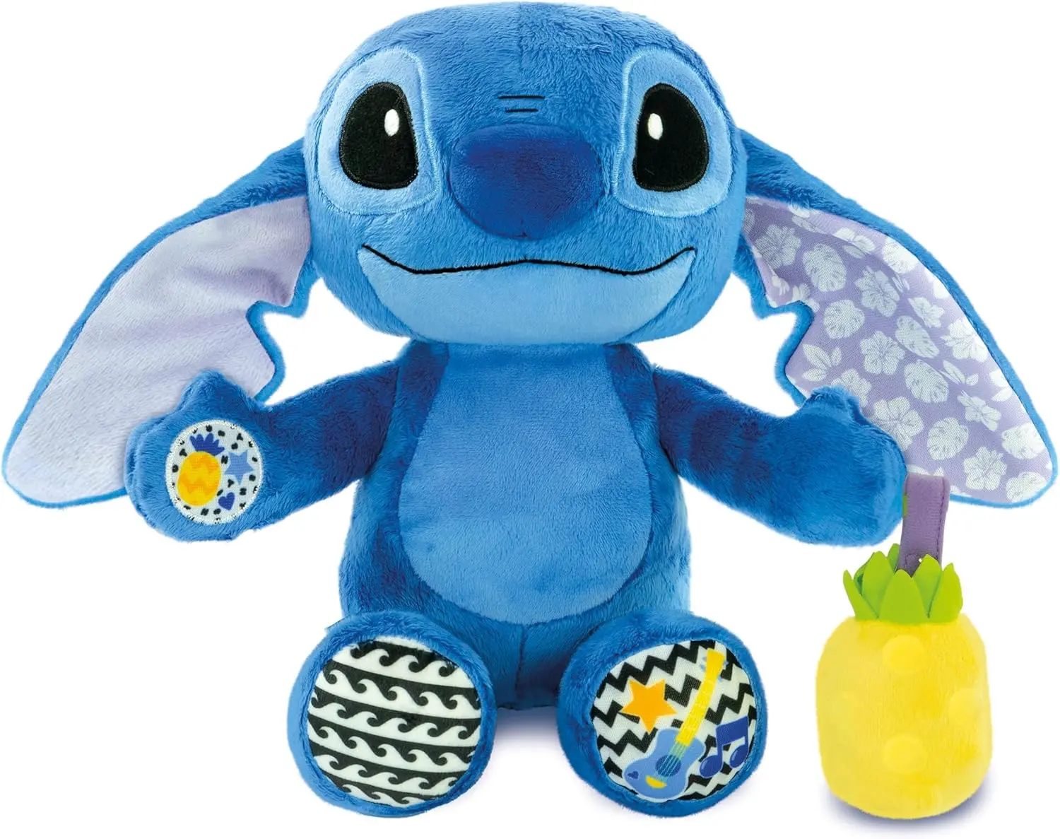 odoo-17987-1767295799.jpg Disney Baby Stitch Calm & Play Musical Plush – Clementoni - Image 1