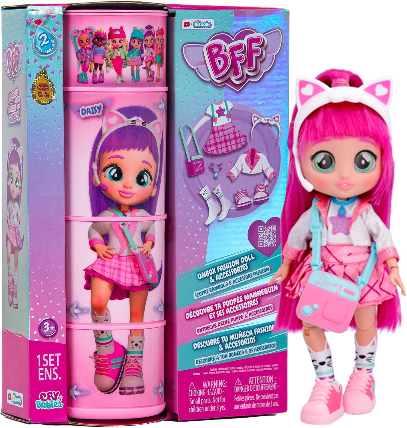 odoo-908376-1767295398.jpg Cry Babies BFF Daisy Fashion Doll - Image 1