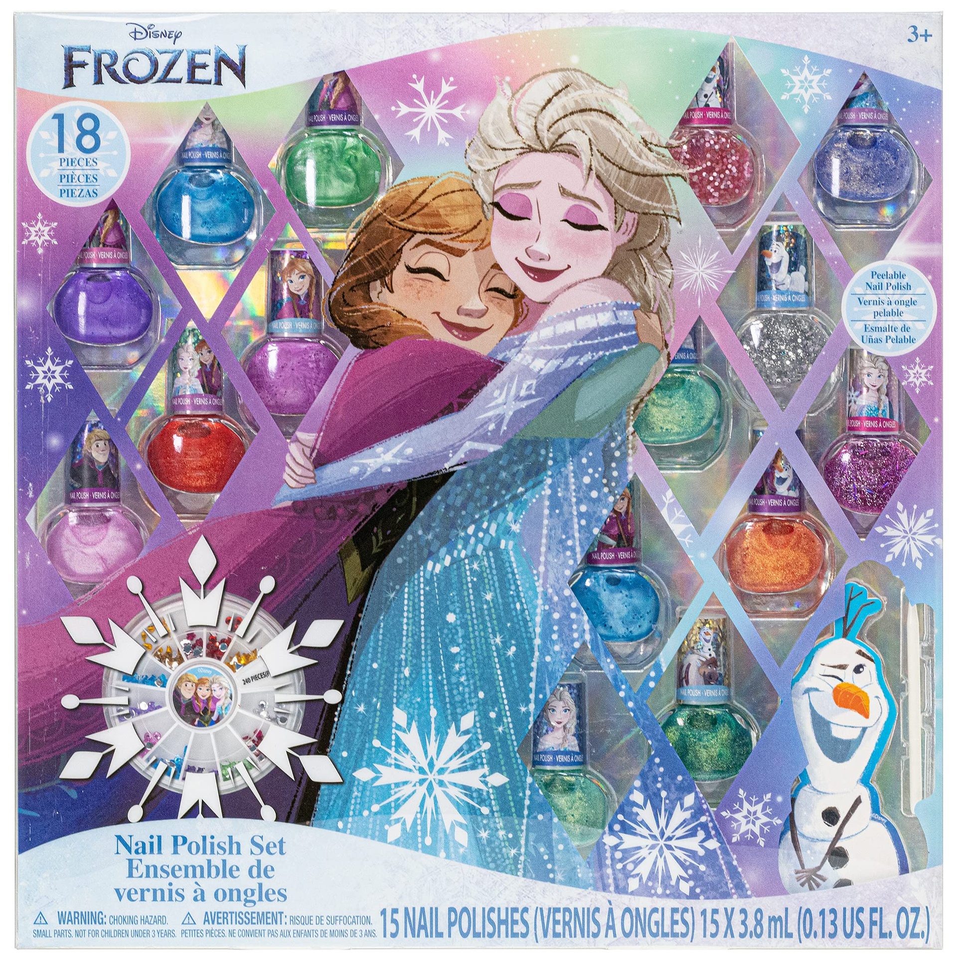 odoo-FZ4348GA-1767296943.jpg Townley - Disney Frozen Non Toxic Peel Off Nail Polish Set with Nail Accessories - Image 1