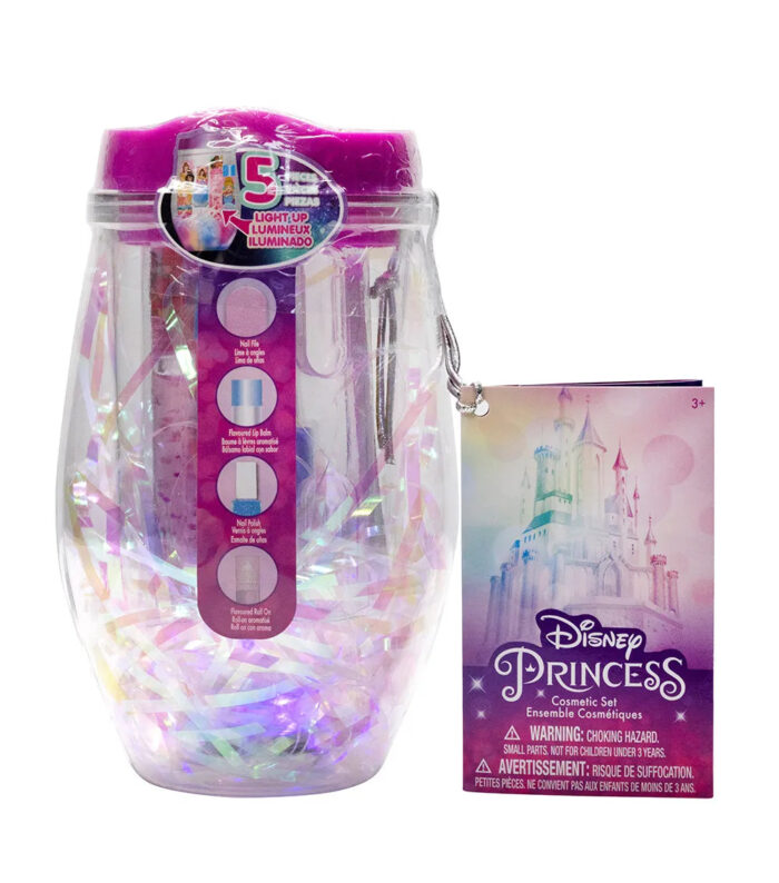 ⁦Townley Girl Disney Princess Light Up Cosmetic Tumbler Set⁩ - الصورة ⁦3⁩