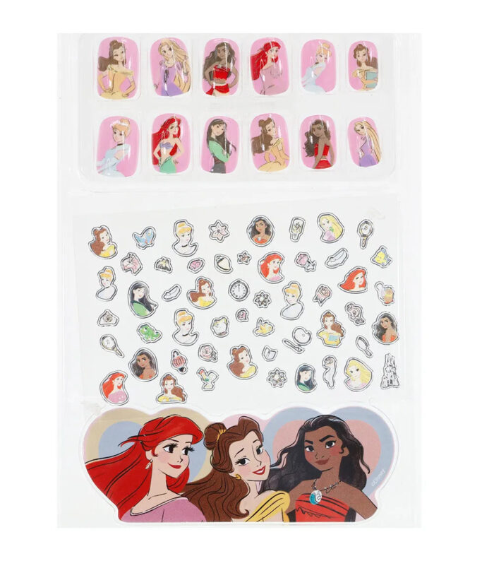 ⁦Disney Princess-Townley Girl Nail Art Set 66-Pieces⁩ - الصورة ⁦2⁩