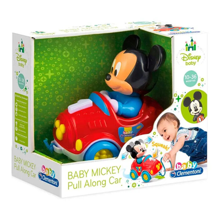 Clementoni-Disney Baby Mickey Pull Along Car - Image 2
