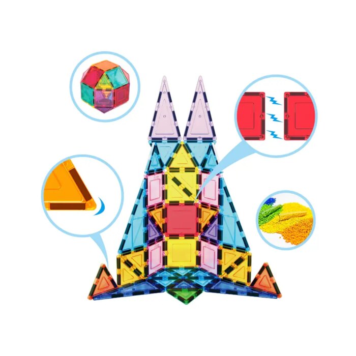 3D Magnetic Building Tiles 36 pcs – PicassoTiles - Image 2