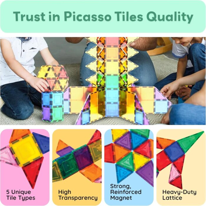 Magnetic Building Tiles 100 pcs – PicassoTiles - Image 3