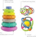 Infantino Box of Cheer - Stacking Rings & Rattle Activity Set - Image 5
