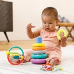 Infantino Box of Cheer - Stacking Rings & Rattle Activity Set - Image 3