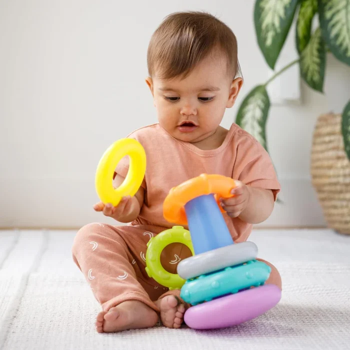 Infantino Box of Cheer - Stacking Rings & Rattle Activity Set - Image 4