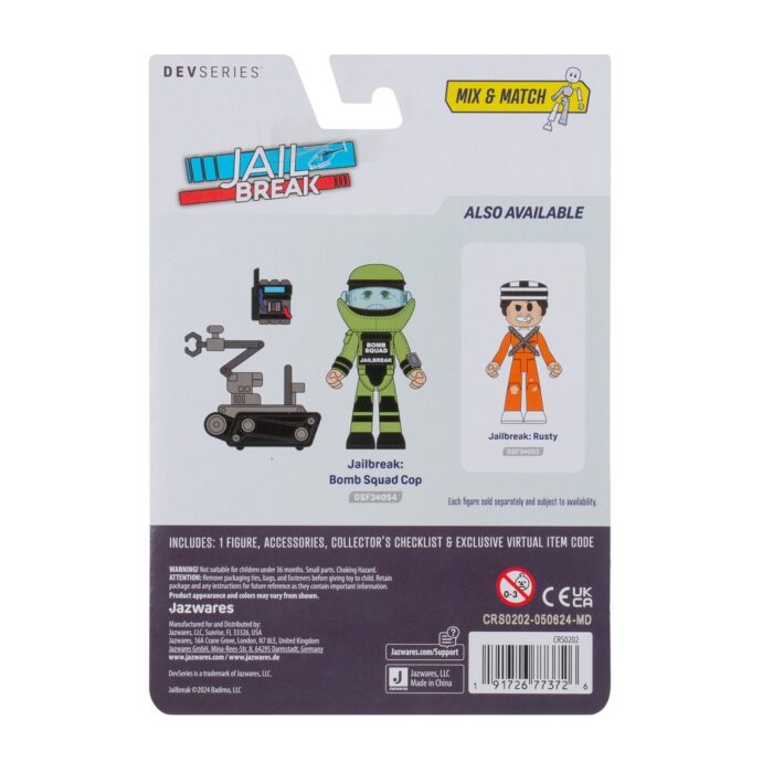 Jazwares Devseries Core Figures Jailbreak Bomb Squad Cop - Image 6
