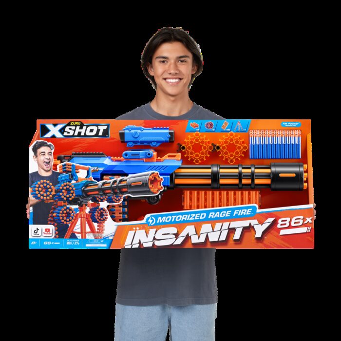 X-Shot Insanity Motorized Age Fire Gatling Gun w/ Tripod - Image 9