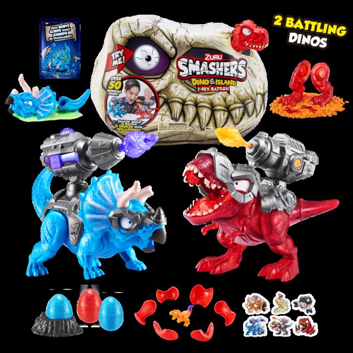 Smashers Dino Island T-Rex Battle Playset (Large) (S1) - Image 3