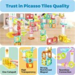 100 Piece Magnetic Marble Run Set with Launcher – PicassoTiles - Image 3