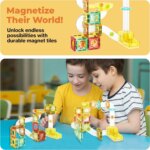 100 Piece Magnetic Marble Run Set with Launcher – PicassoTiles - Image 4