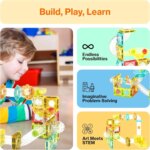 100 Piece Magnetic Marble Run Set with Launcher – PicassoTiles - Image 5