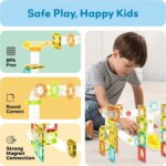 100 Piece Magnetic Marble Run Set with Launcher – PicassoTiles - Image 6