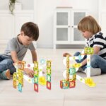 100 Piece Magnetic Marble Run Set with Launcher – PicassoTiles - Image 7