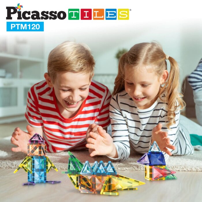 120 Piece Magnetic Tile Set – PicassoTiles - Image 9