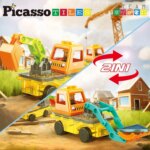 2-in-1 Car Base Excavator Set 16 pcs – PicassoTiles - Image 5