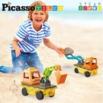 2-in-1 Car Base Excavator Set 16 pcs – PicassoTiles - Image 4