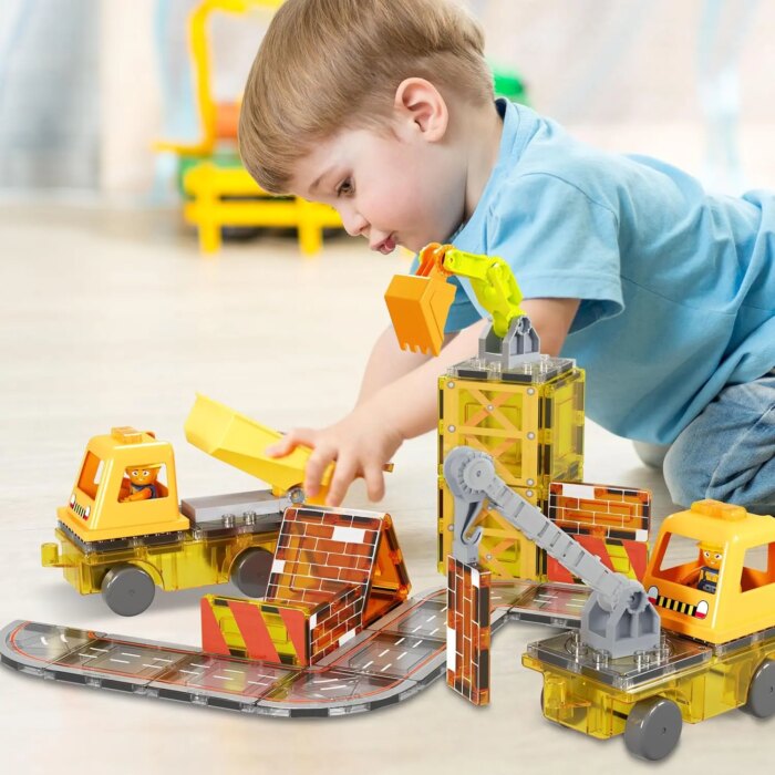 Magnetic Construction Truck Set 50 pcs – PicassoTiles - Image 2