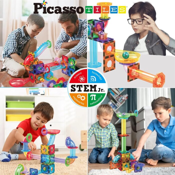 Magnetic Marble Run Set 60 pcs – PicassoTiles - Image 4